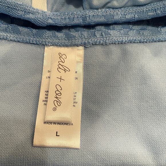 SALT + COVE Juniors' Tie-Front Bralette top & high waist bikini set L - Picture 8 of 10